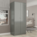 High Gloss Wardrobe With 2 Doors - Denver