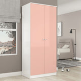 High Gloss Wardrobe With 2 Doors - Denver