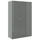 High Gloss Wardrobe With 3 Doors - Denver