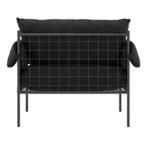 House Weave Fabric Accent Chair With Metal Fabric - Wardour