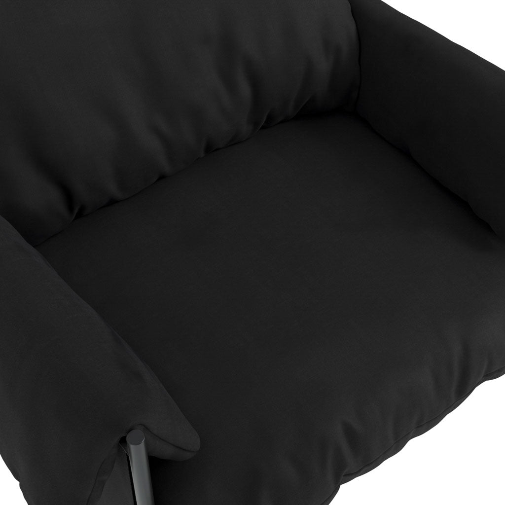 House Weave Fabric Accent Chair With Metal Fabric - Wardour