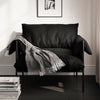 House Weave Fabric Accent Chair With Metal Fabric - Wardour