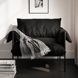 House Weave Fabric Accent Chair With Metal Fabric - Wardour