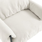 House Weave Fabric Accent Chair With Metal Fabric - Wardour