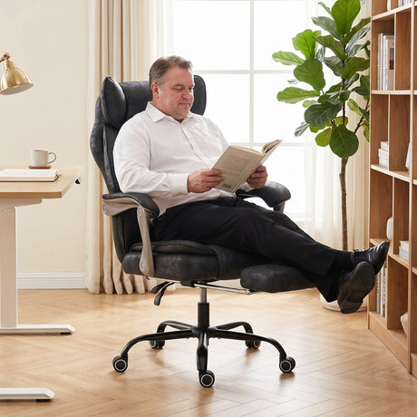 Leathaire Fabric Home And Office Chair 74cm Wide - Velmora