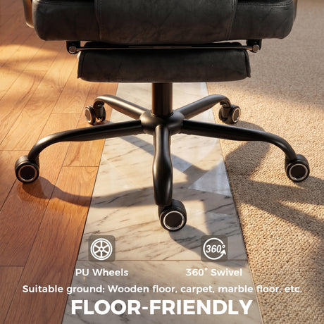 Leathaire Fabric Home And Office Chair 74cm Wide - Velmora