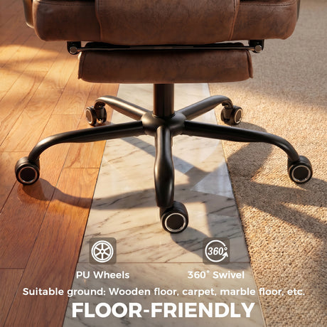 Leathaire Fabric Home And Office Chair 74cm Wide - Velmora