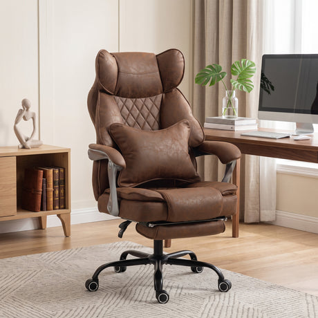 Leathaire Fabric Home And Office Chair 74cm Wide - Velmora