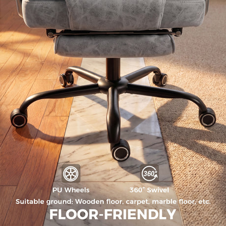 Leathaire Fabric Home And Office Chair 74cm Wide - Velmora