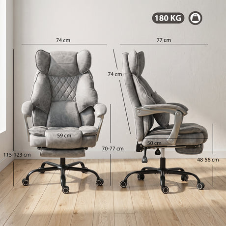 Leathaire Fabric Home And Office Chair 74cm Wide - Velmora
