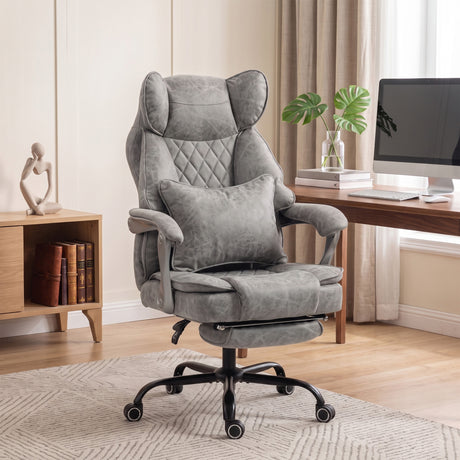 Leathaire Fabric Home And Office Chair 74cm Wide - Velmora