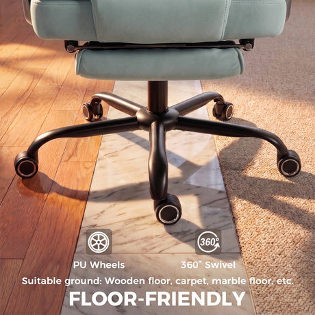 Leathaire Fabric Home And Office Chair 74cm Wide - Velmora