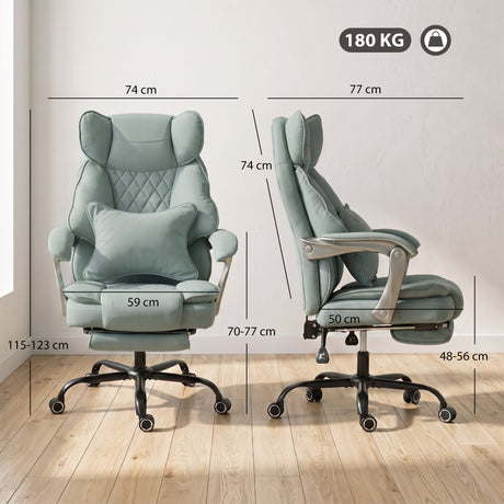 Leathaire Fabric Home And Office Chair 74cm Wide - Velmora