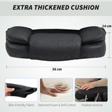 Leathaire Fabric Home And Office Chair 76cm Wide With Lumbar Support Pillow - Velmora