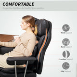 Leathaire Fabric Home And Office Chair 76cm Wide With Lumbar Support Pillow - Velmora