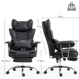 Leathaire Fabric Home And Office Chair 76cm Wide With Lumbar Support Pillow - Velmora