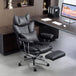 Leathaire Fabric Home And Office Chair 76cm Wide With Lumbar Support Pillow - Velmora