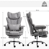 Leathaire Fabric Home And Office Chair 76cm Wide With Lumbar Support Pillow - Velmora