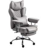 Leathaire Fabric Home And Office Chair 76cm Wide With Lumbar Support Pillow - Velmora