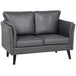 Leathaire Faux Leather 2 Seater Sofa 137cm Wide With Wooden Legs - Velmora