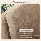 Leathaire Faux Leather 2 Seater Sofa 137cm Wide With Wooden Legs - Velmora