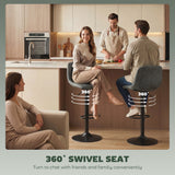 Leathaire Faux Leather Bar Stools in Set Of 2 With Footrest - Velmora