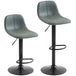 Leathaire Faux Leather Bar Stools in Set Of 2 With Footrest - Velmora