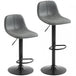 Leathaire Faux Leather Bar Stools in Set Of 2 With Footrest - Velmora