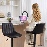 Leathaire Faux Leather Breakfast Bar Stools in Set Of 2 - Velmora