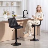 Leathaire Faux Leather Breakfast Bar Stools in Set Of 2 - Velmora