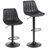Leathaire Faux Leather Breakfast Bar Stools in Set Of 2 - Velmora