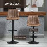 Leathaire Faux Leather Breakfast Bar Stools in Set Of 2 - Velmora