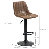 Leathaire Faux Leather Breakfast Bar Stools in Set Of 2 - Velmora