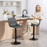Leathaire Faux Leather Breakfast Bar Stools in Set Of 2 - Velmora