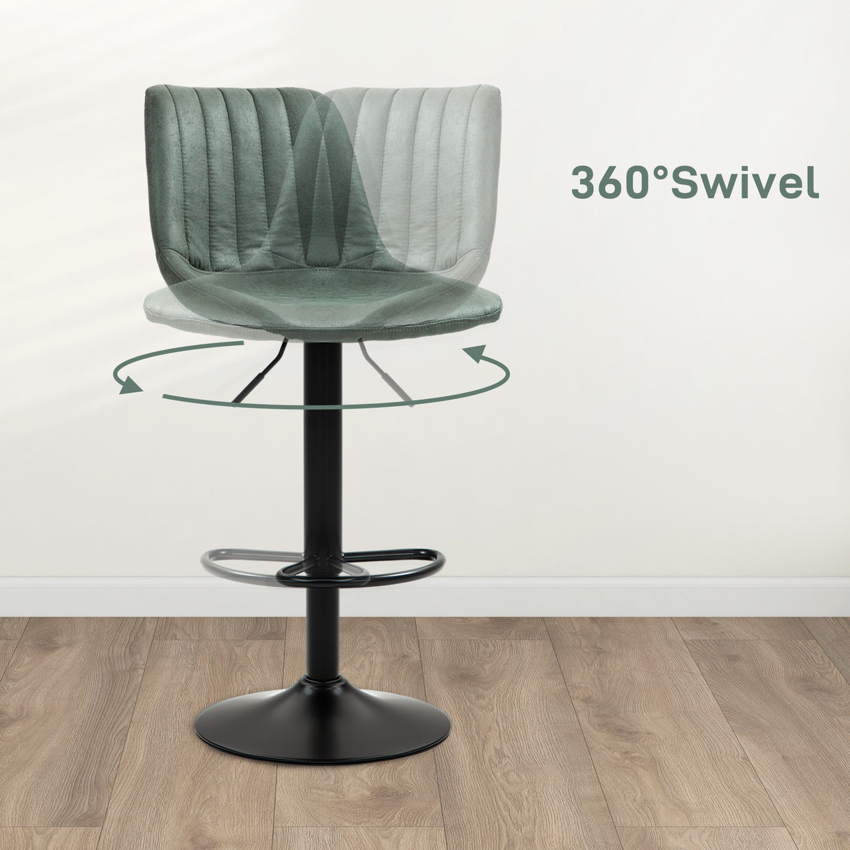 Leathaire Faux Leather Breakfast Bar Stools in Set Of 2 - Velmora