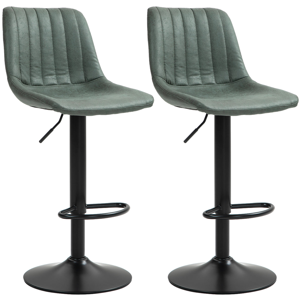 Leathaire Faux Leather Breakfast Bar Stools in Set Of 2 - Velmora