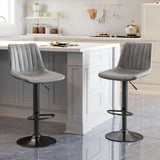 Leathaire Faux Leather Breakfast Bar Stools in Set Of 2 - Velmora