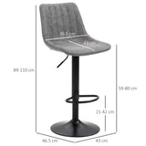 Leathaire Faux Leather Breakfast Bar Stools in Set Of 2 - Velmora