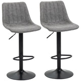 Leathaire Faux Leather Breakfast Bar Stools in Set Of 2 - Velmora