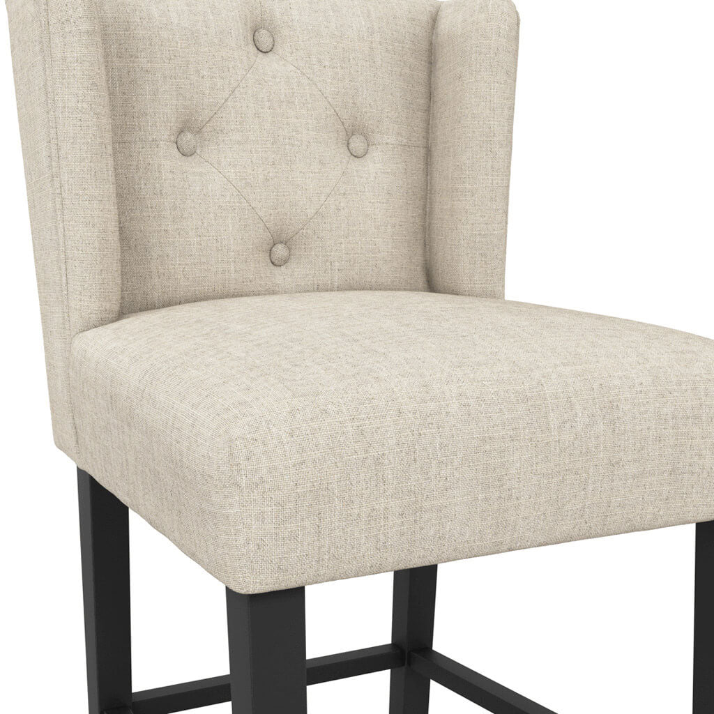 Linen Blend Fabric Counter Bar Stool - Shay