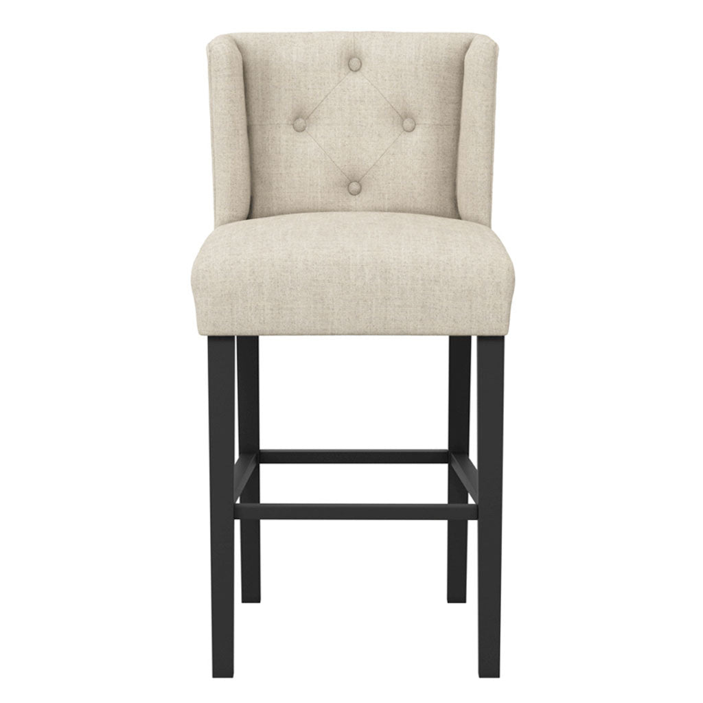Linen Blend Fabric Counter Bar Stool - Shay