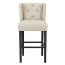 Linen Blend Fabric Counter Bar Stool - Shay