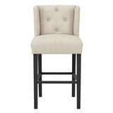 Linen Blend Fabric Counter Bar Stool - Shay