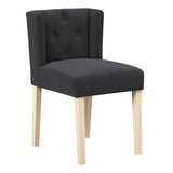 Linen Blend Fabric Dining Chair - Shay