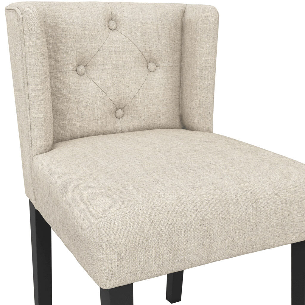 Linen Blend Fabric Dining Chair - Shay