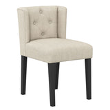 Linen Blend Fabric Dining Chair - Shay