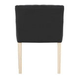 Linen Blend Fabric Dining Chair With Arms - Shay