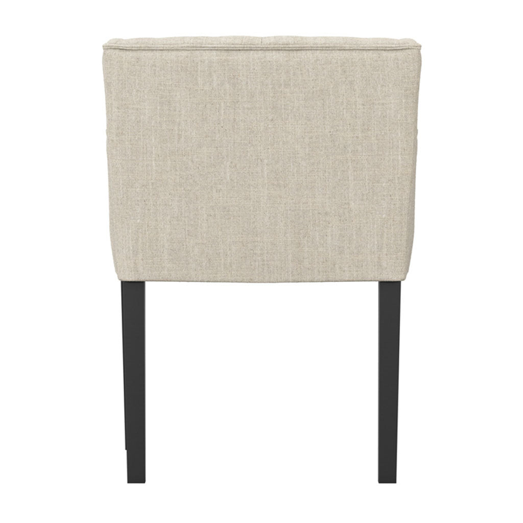 Linen Blend Fabric Dining Chair With Arms - Shay