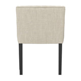 Linen Blend Fabric Dining Chair With Arms - Shay
