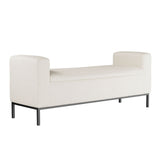 Linen Blend Fabric Hallway Seating Bench - Serena